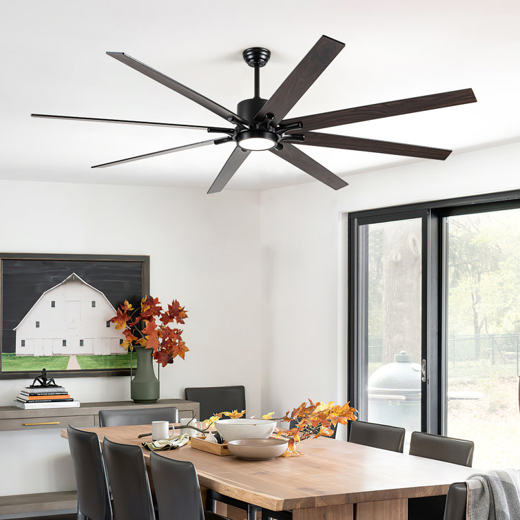 Latitude Run® 85" 8blade Led Standard Ceiling Fan With Remote Control